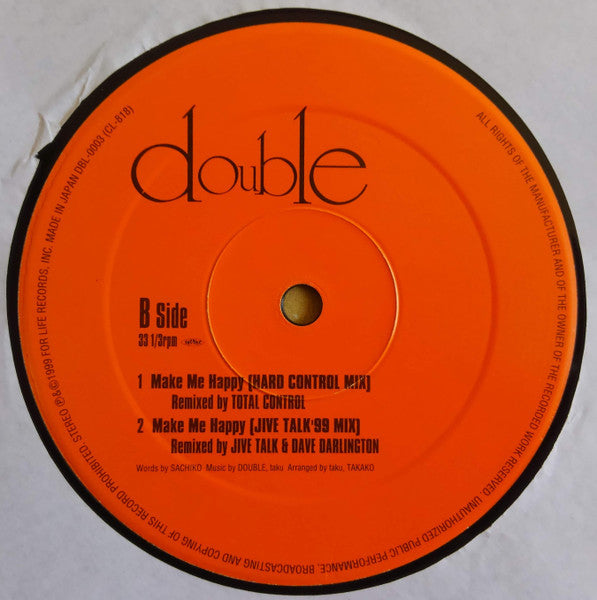 Double – Make Me Happy – 12-inch Vinyl – release reference 3