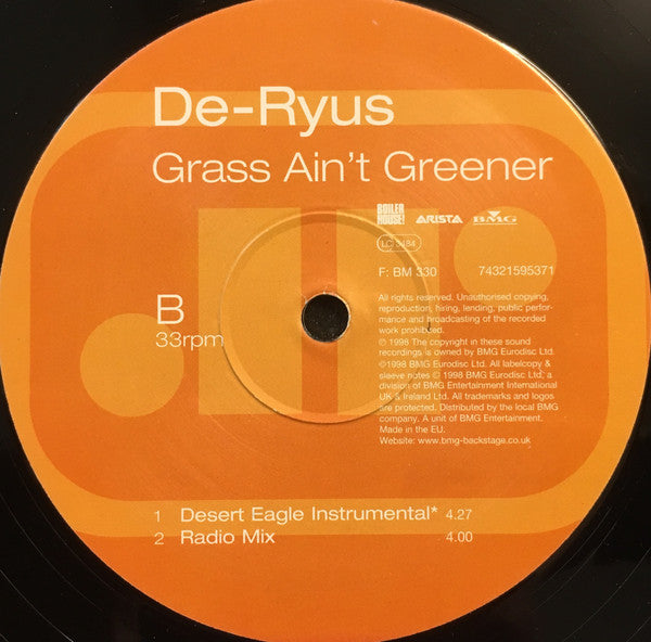 De-Ryus – Grass Ain't Greener – edition reference image