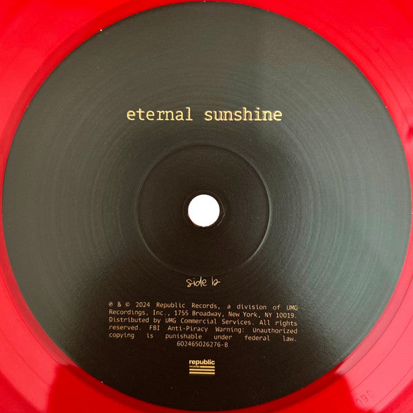 Ariana Grande – Eternal Sunshine – Ruby Red Exclusive Cover Vinyl (LP)