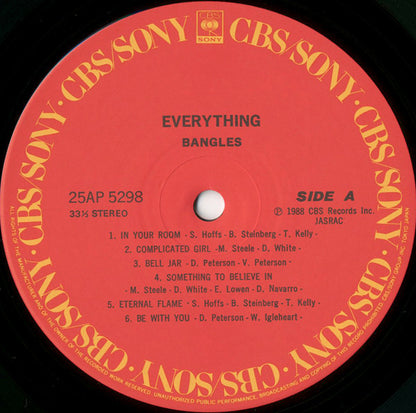 Bangles – Everything – Japan Promotional Vinyl (LP, No OBI)