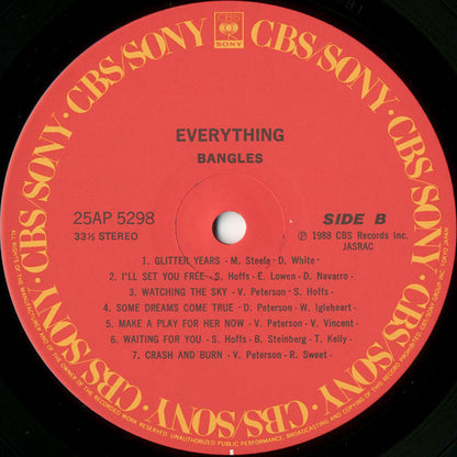Bangles – Everything – Japan Promotional Vinyl (LP, No OBI)