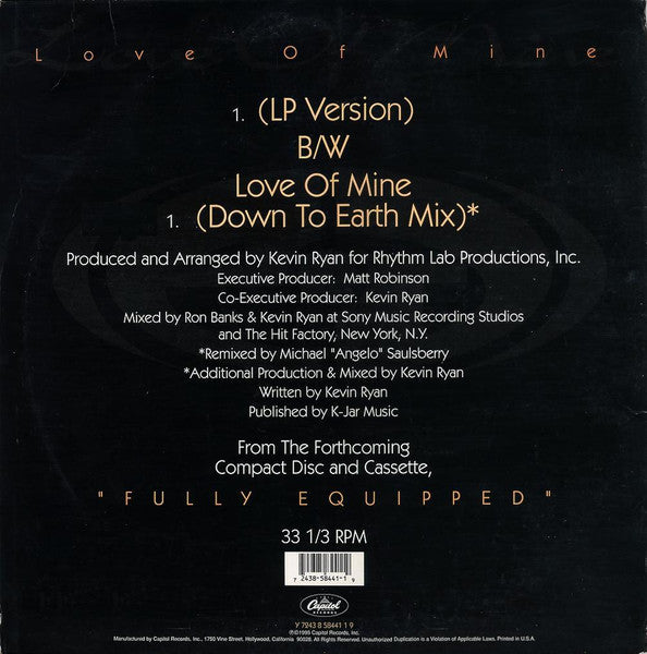 Earth Gyrlz – Love Of Mine – edition reference image