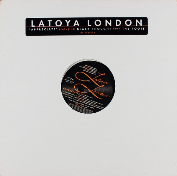 Latoya London Featuring Black Thought – Appreciate – edition reference image