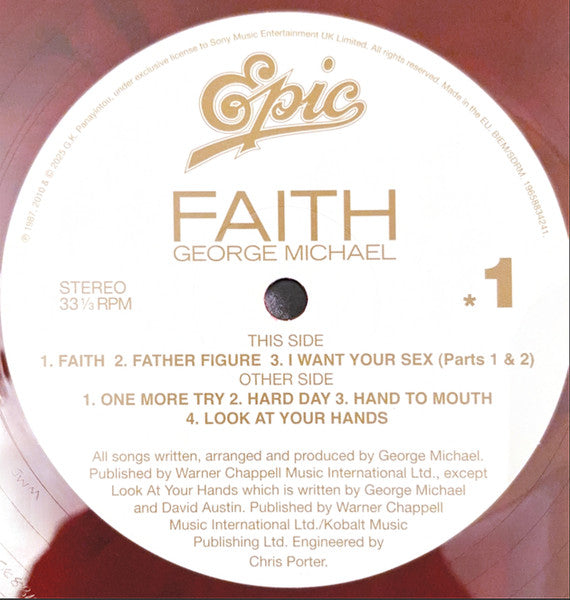 George Michael – Faith – Red & Black Marbled Vinyl (2LP)
