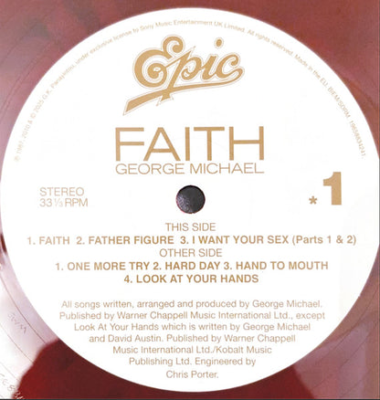 George Michael – Faith – Red & Black Marbled Vinyl (2LP)