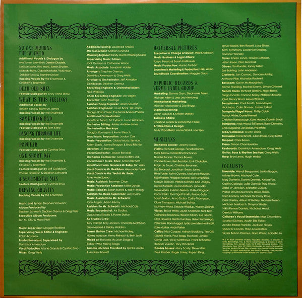 Stephen Schwartz – Wicked (The Soundtrack) – Green Marbled Vinyl (2LP)