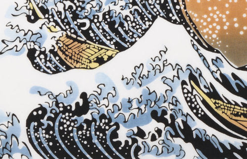 Tenugui (Cotton hand-dyed cloth) Hokusai The Big Wave