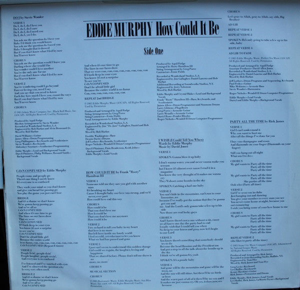 Eddie Murphy – How Could It Be – 1, Vinyl, LP, Album, Stereo