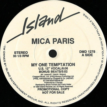 Mica Paris – My One Temptation – edition reference image