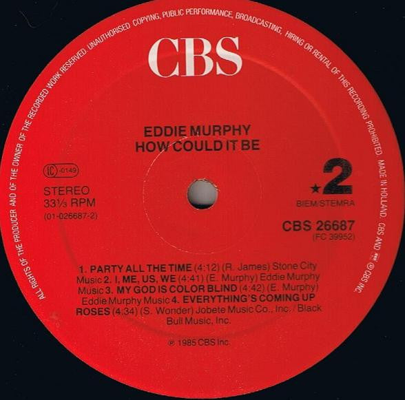 Eddie Murphy – How Could It Be – 1, Vinyl, LP, Album, Stereo