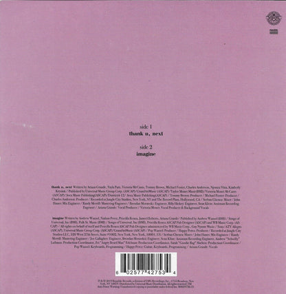 Ariana Grande – Thank U, Next – Limited Vinyl (7")