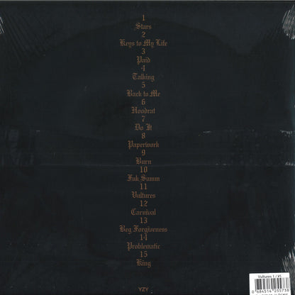 Kanye West & Ty Dolla $ign – Vultures 1 – Clear with Gold Splatter Vinyl (2LP)