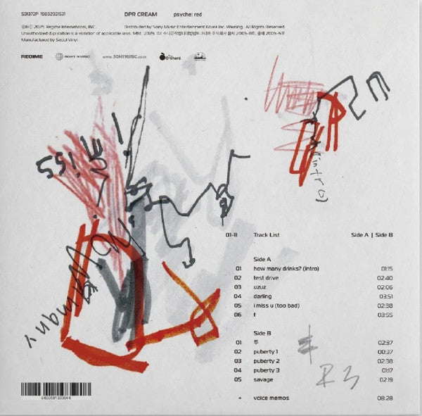 DPR Cream – Psyche: Red – Signed Limited Vinyl (LP)