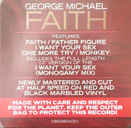 George Michael – Faith – Red & Black Marbled Vinyl (2LP)