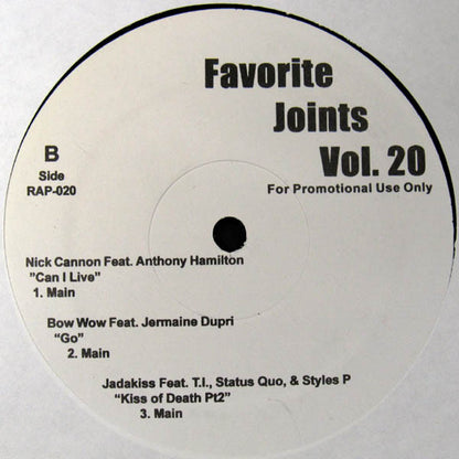 Various Artists – Favorite Joints Vol. 20 – Promo 12-inch – release reference 2