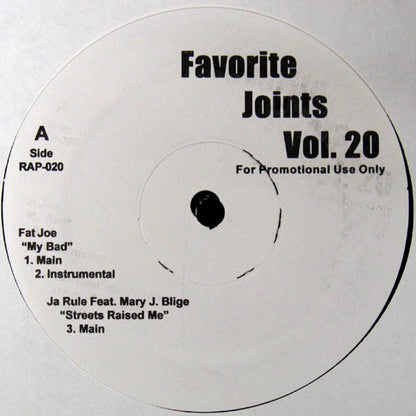 Various Artists – Favorite Joints Vol. 20 – Promo 12-inch – release reference 1