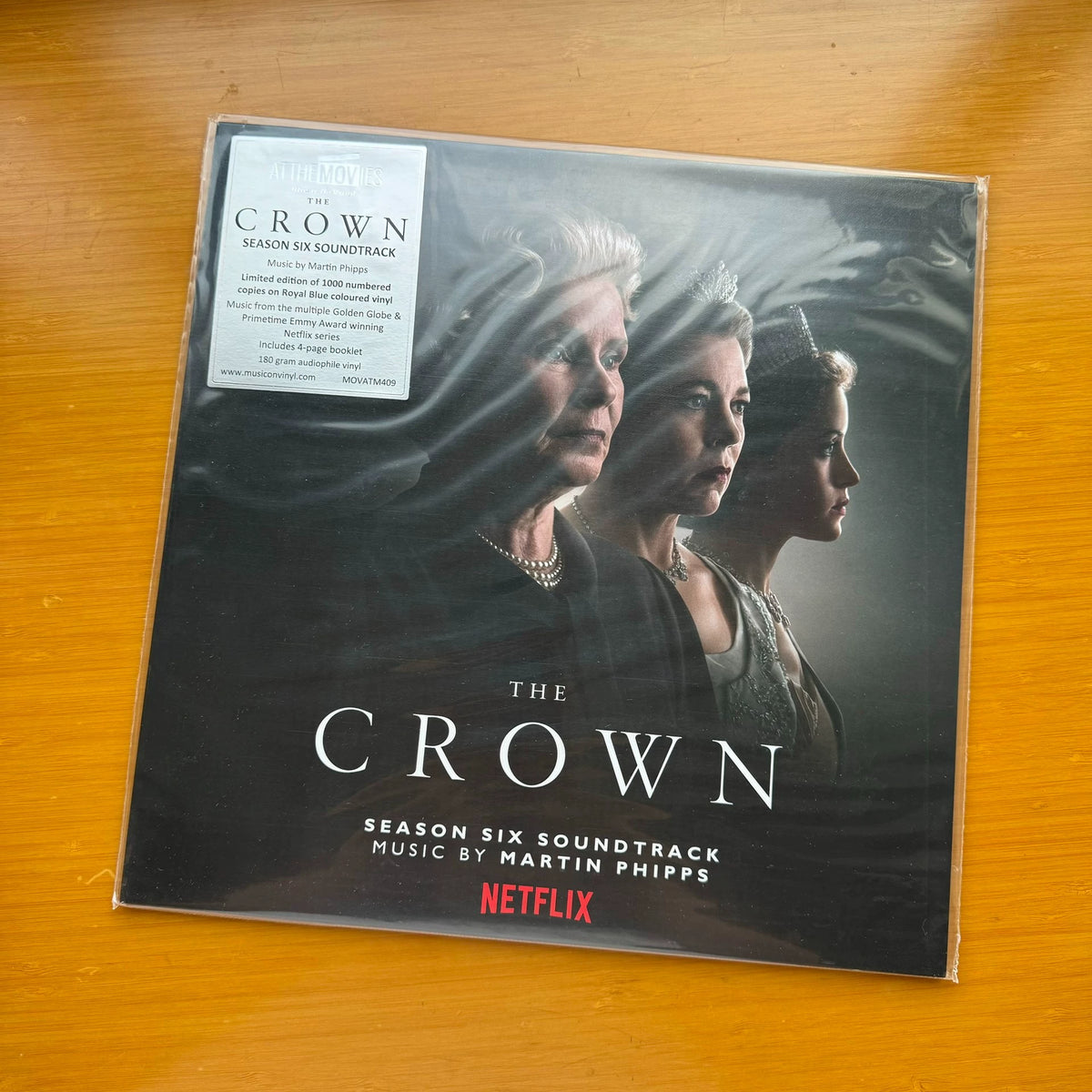 Martin Phipps – The Crown: Season Six Soundtrack – Numbered Blue Vinyl LP