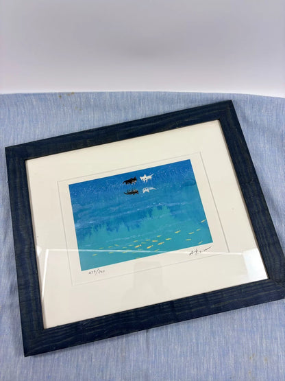 Akio Watanabe – Cats and Reflections – Framed Print 479/800 – detail 3