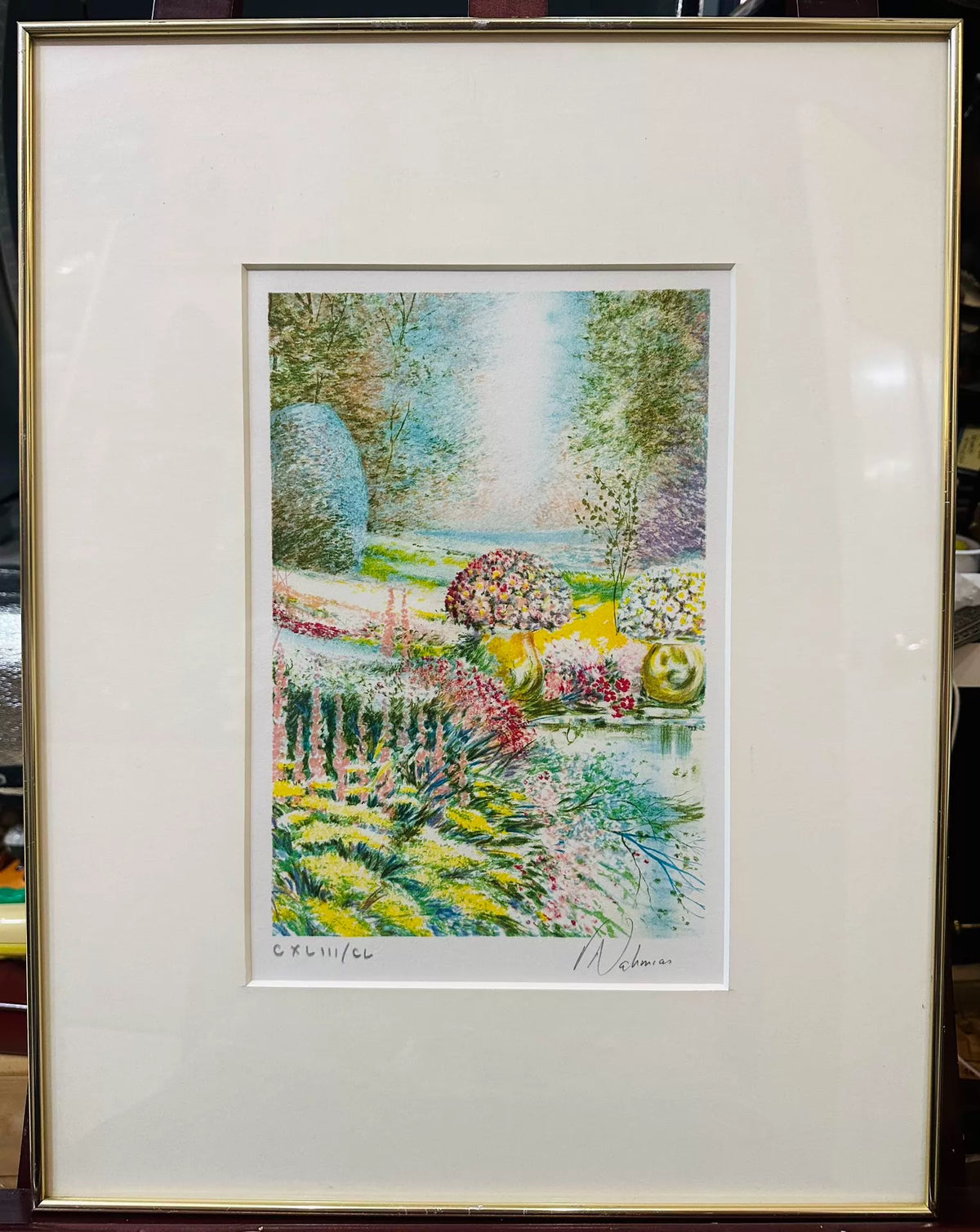 Richard Nahmias – Garden at Giverny – Lithograph — front view