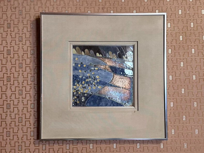 Japanese Landscape Ceramic Panel – Framed