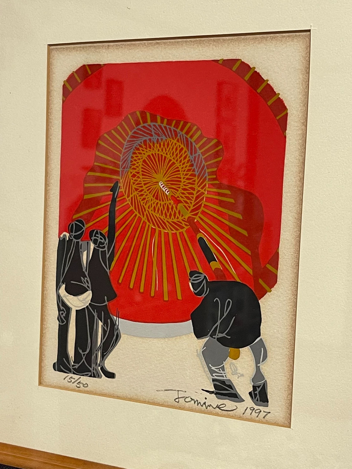 Festival Lantern – Signed Numbered Japanese Print, 1997 – detail 7