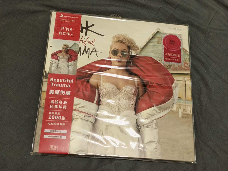 P!nk – Beautiful Trauma – China Red & White Marbled 2LP – No. 587 – photo 1