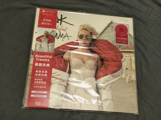 P!nk – Beautiful Trauma – China Red & White Marbled 2LP – No. 587 – photo 1