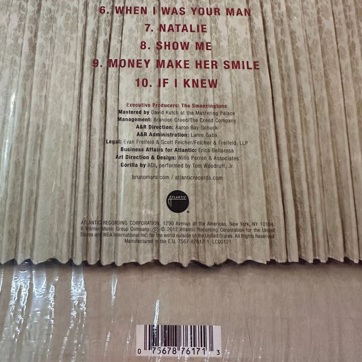 Bruno Mars – Unorthodox Jukebox; actual item detail