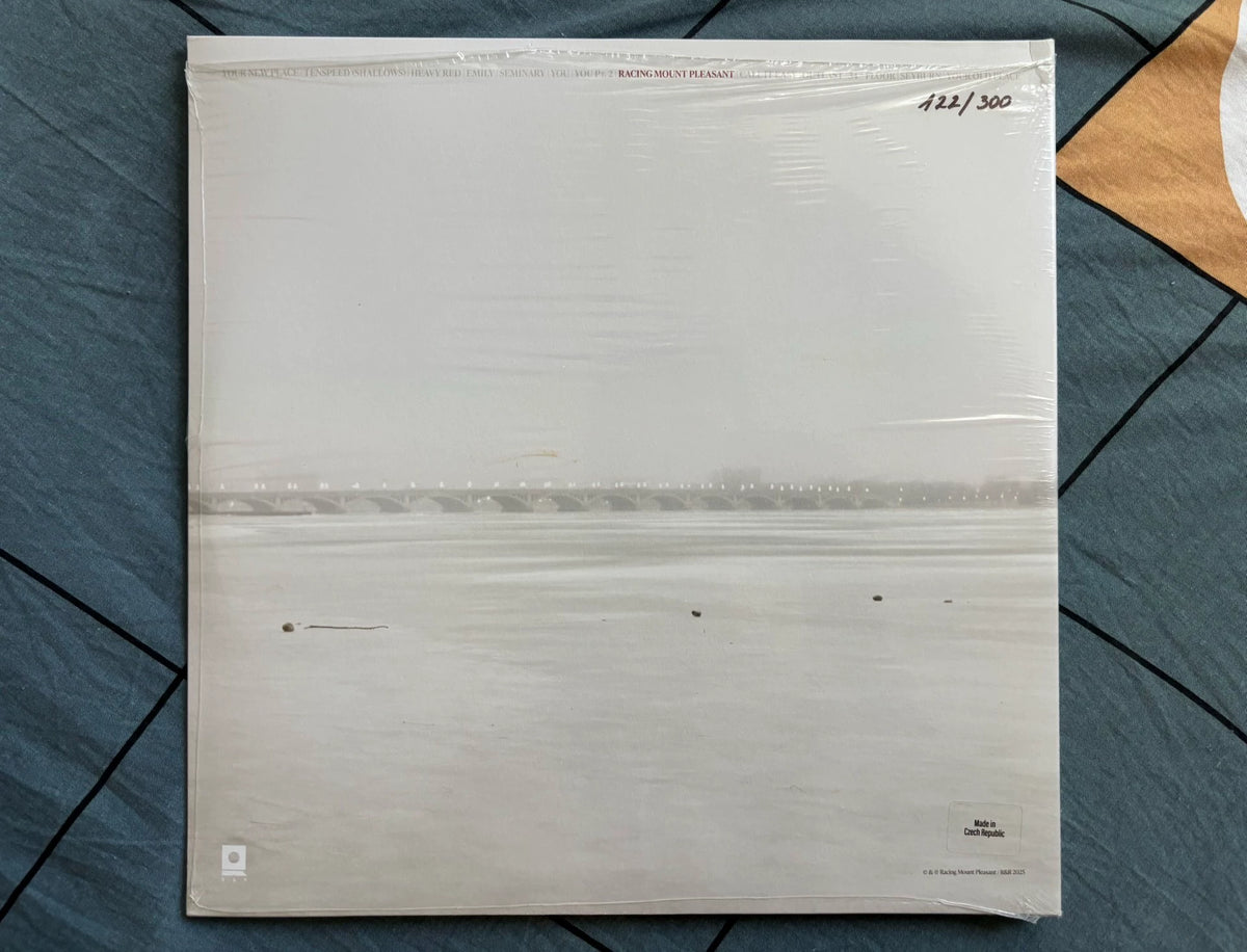 Racing Mount Pleasant – Self-Titled, White Vinyl with Seller-Listed Signed Card (LP) – source photograph 3