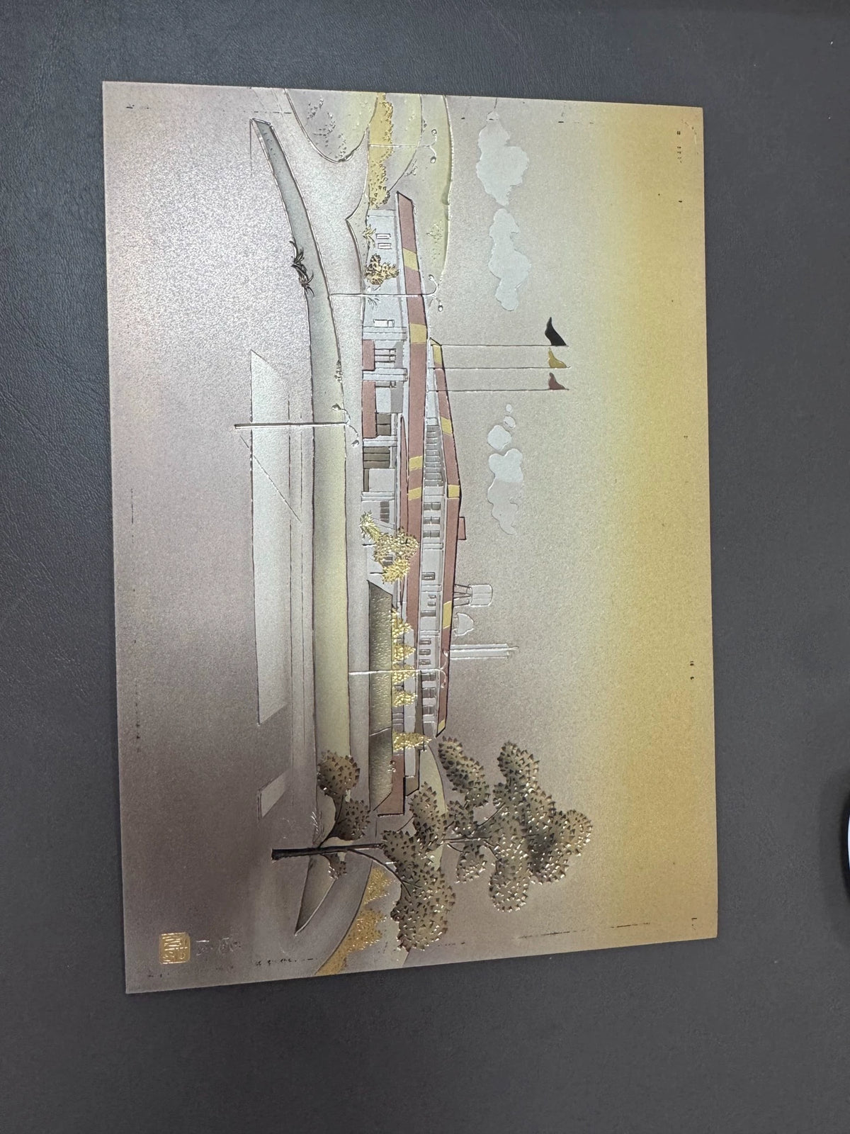 Architectural Street Scene – Japanese Metal Art Panel