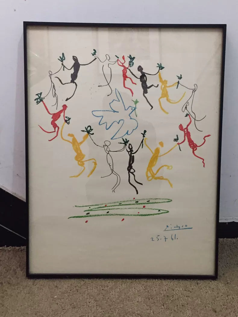 Picasso 1/500 Early Lithograph – Framed