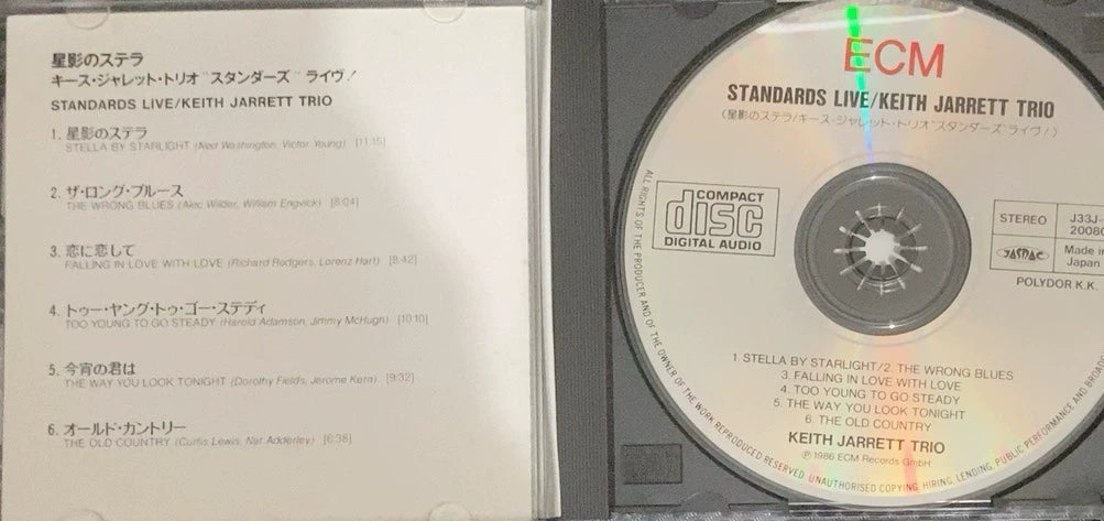 Keith Jarrett – Standards Live Japanese ECM Vinyl LP with Obi — original seller image 1