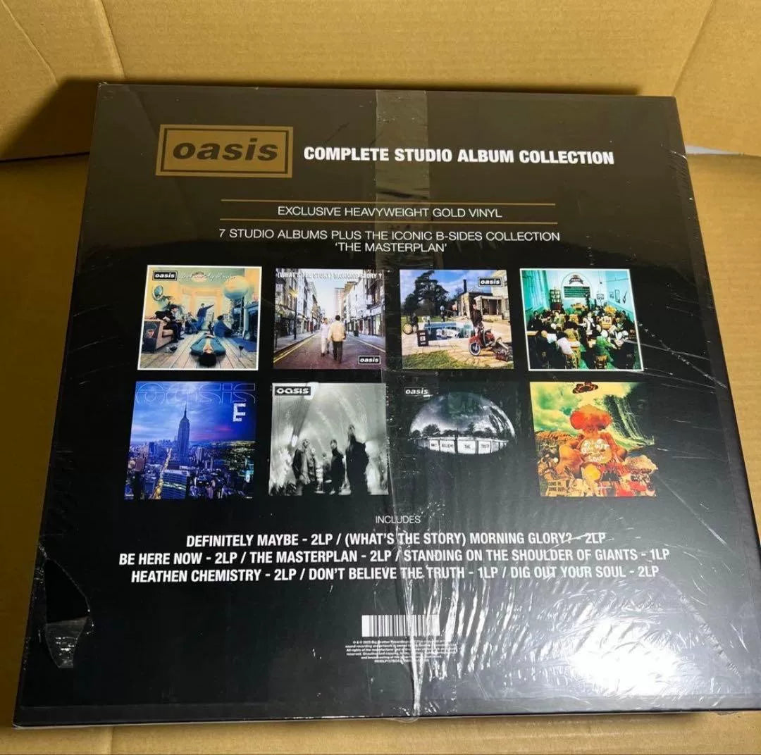 Oasis – Complete Studio Album Collection Amazon Exclusive Gold 14LP Box Set