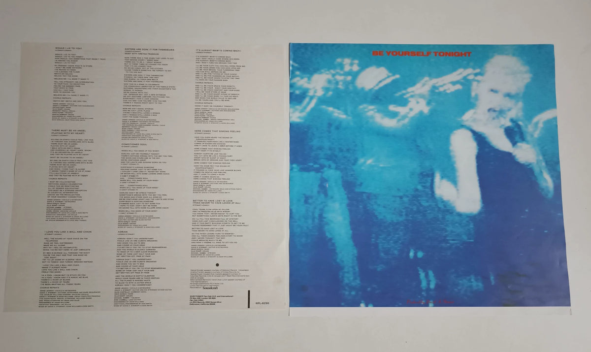 Eurythmics – Be Yourself Tonight; actual item detail