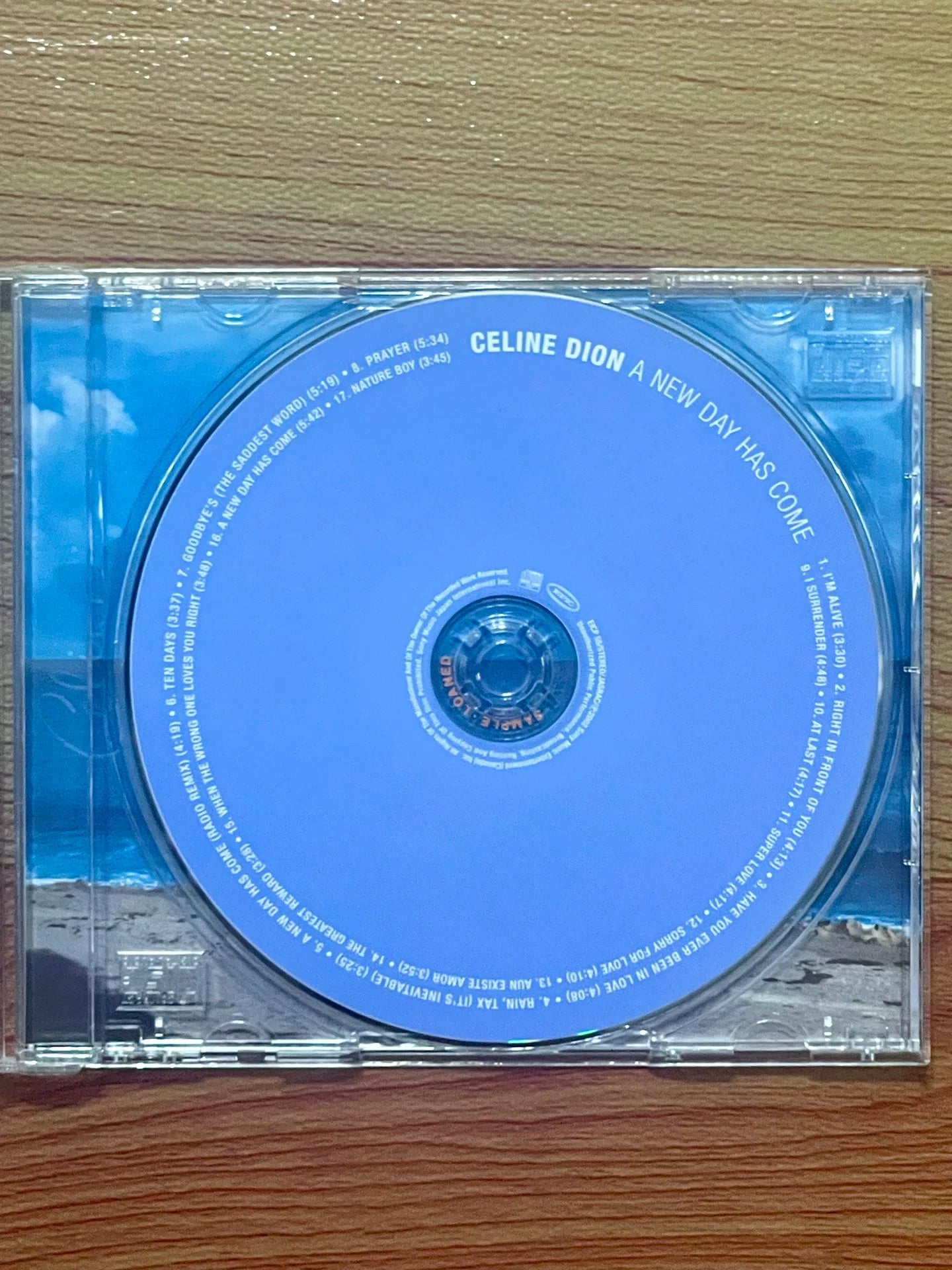 Celine Dion – A New Day Has Come Japanese First Press Sample CD