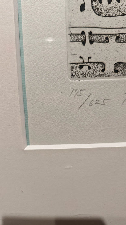 T. Kimura – Abstract Symbols – Signed Framed Print 175/625 – detail 2