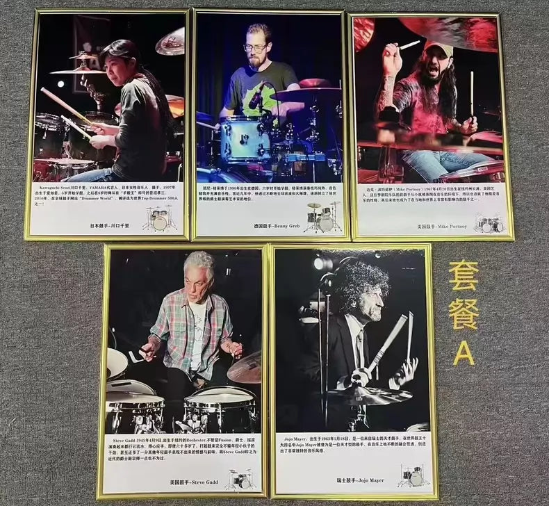 Jazz Drummer Posters — Set of 5