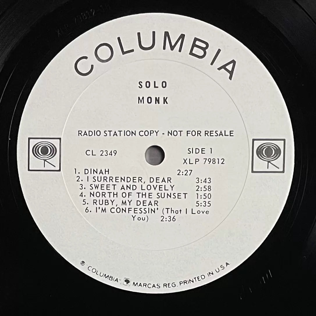 Thelonious Monk – Solo Monk 1965 US First-Press Mono Promo Vinyl LP — product detail 3