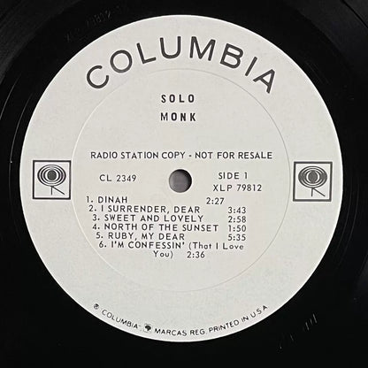 Thelonious Monk – Solo Monk 1965 US First-Press Mono Promo Vinyl LP — product detail 3