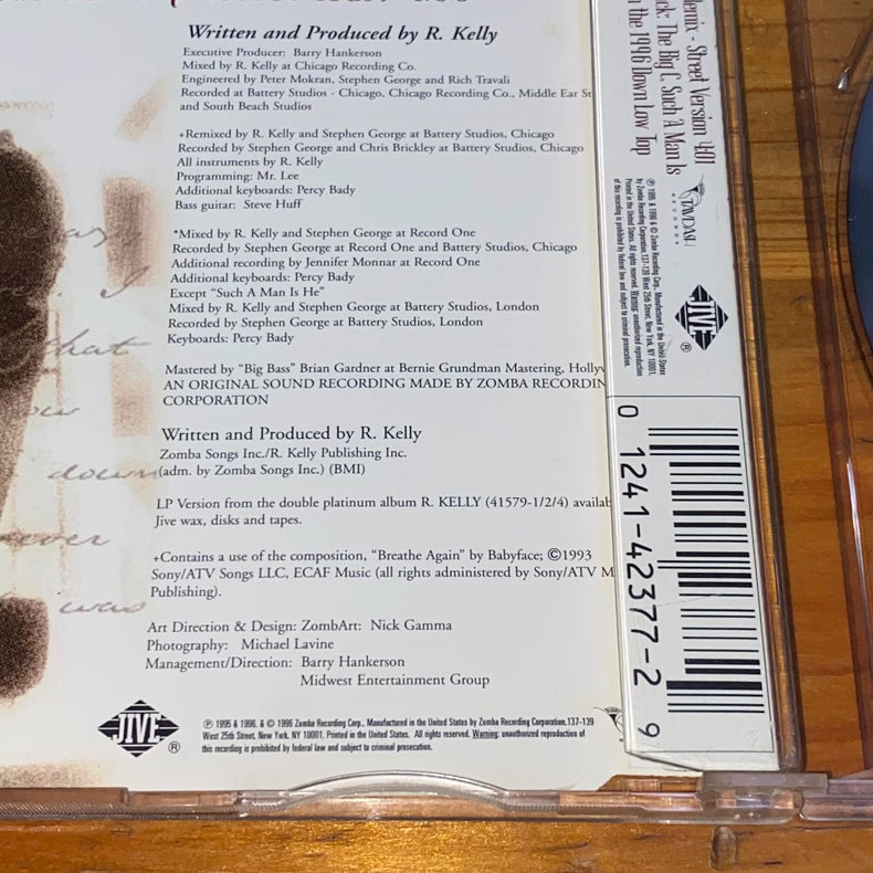 R. Kelly – I Can't Sleep Baby (If I) – US CD Single
