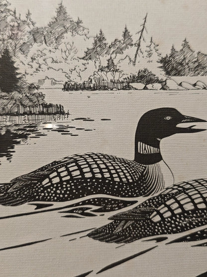 Terry Radeke – Loon – Framed Print 719/900 – detail 6