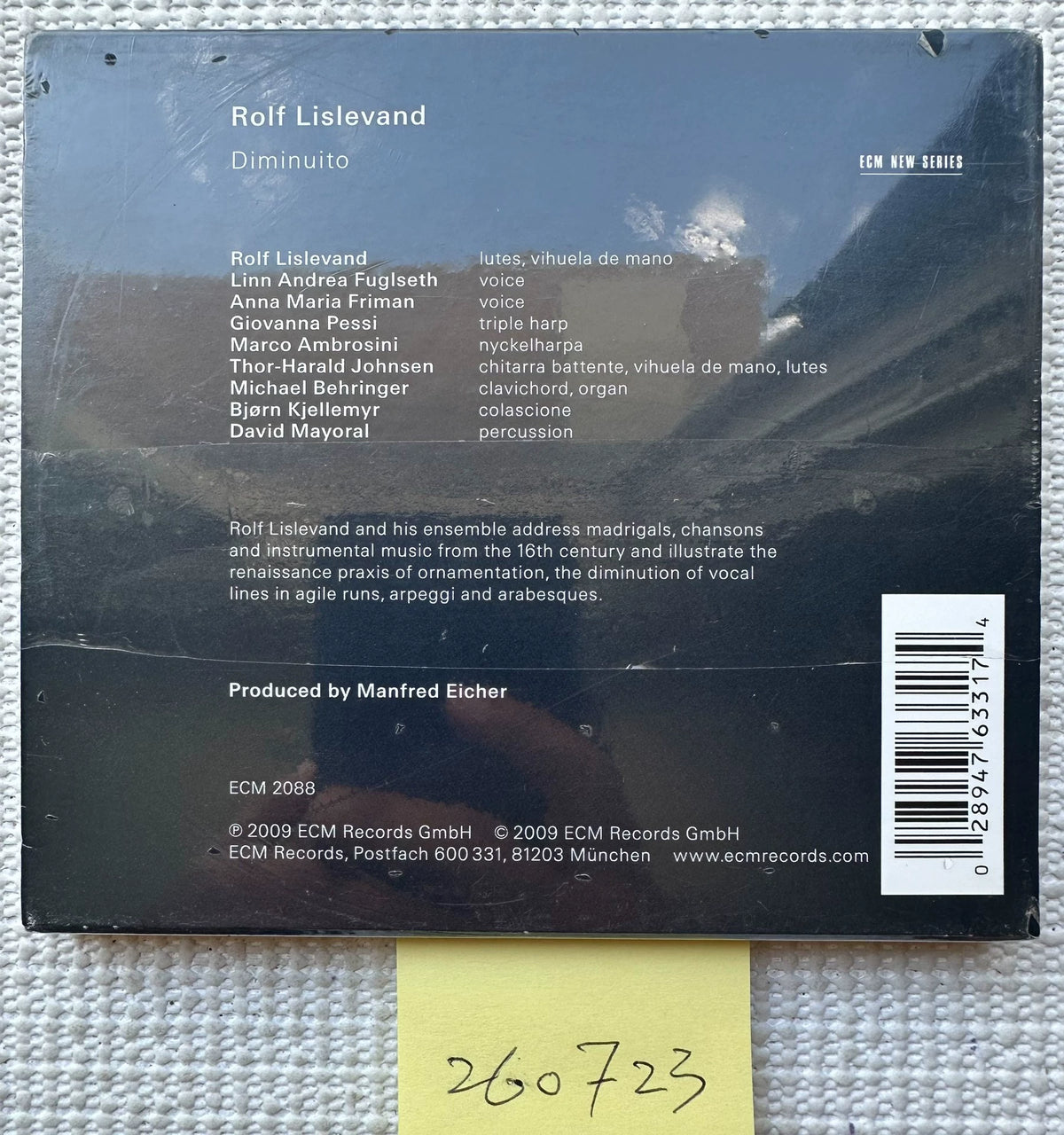 Rolf Lislevand – Diminuito (CD) – photo 3