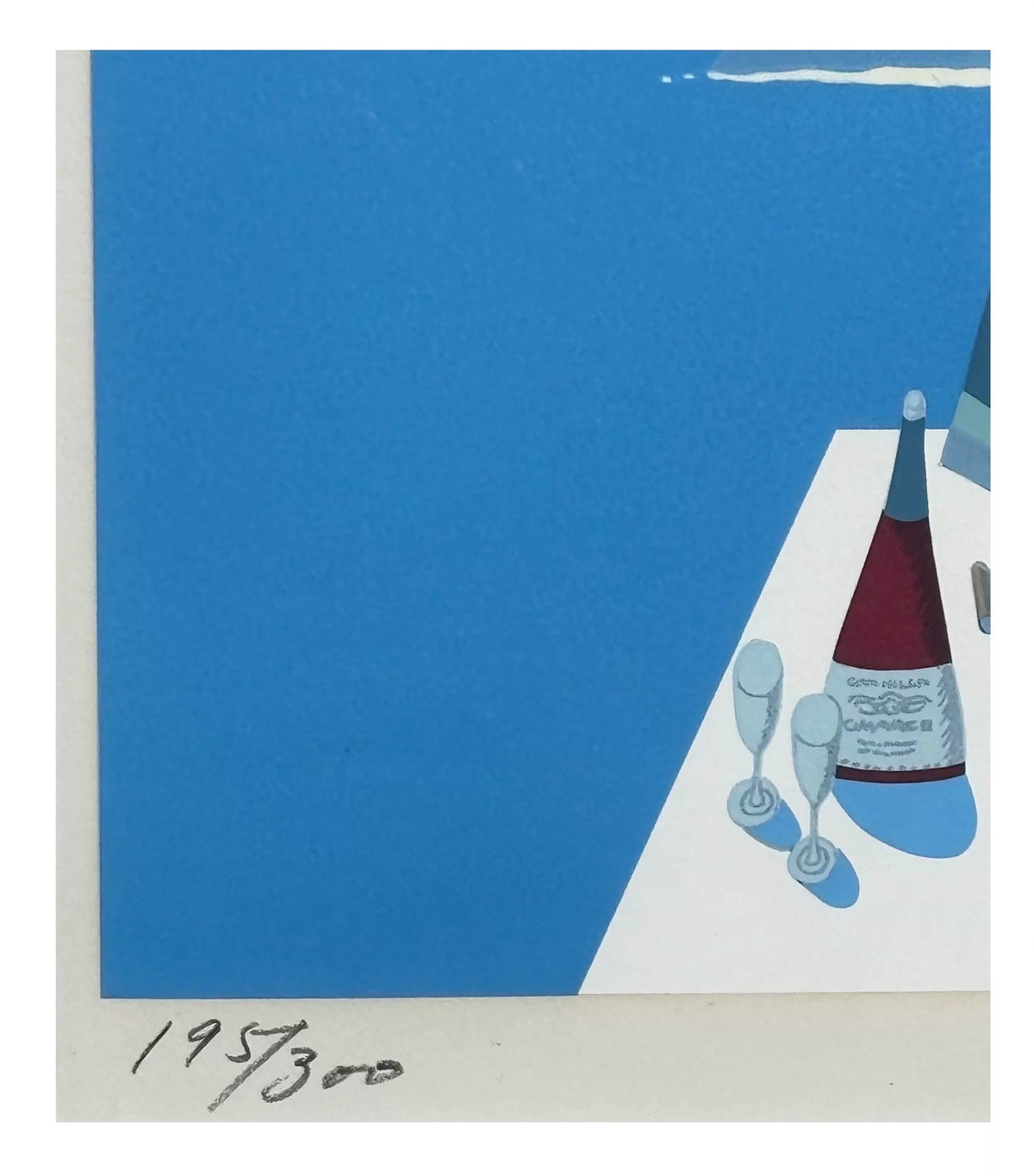 Hirano – Lakeside Terrace – Signed Framed Screenprint 195/300 – detail 3