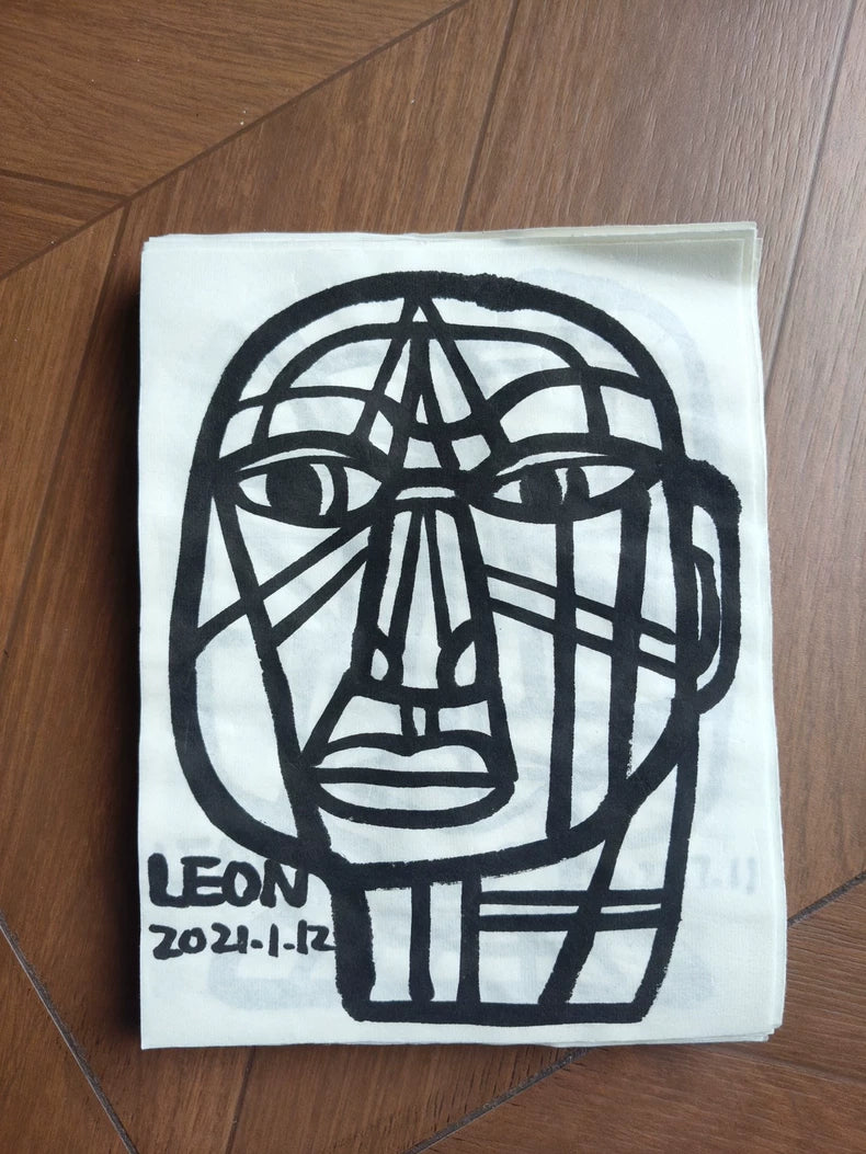 Leon Hand-Drawn Xuan Paper Original – Choice of 9 Designs – Design 2