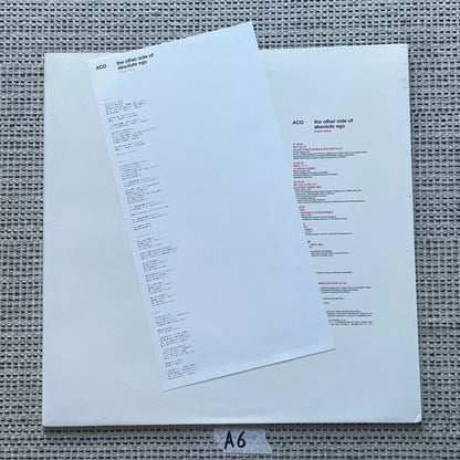 ACO – The Other Side Of Absolute Ego; actual item detail
