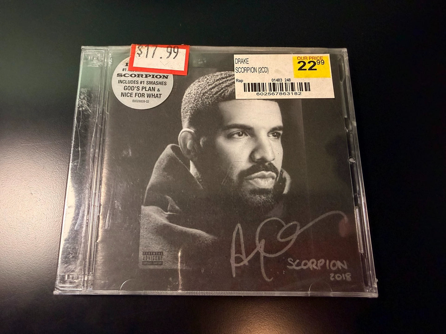 Drake – Scorpion US First-Press Sealed CD — front view
