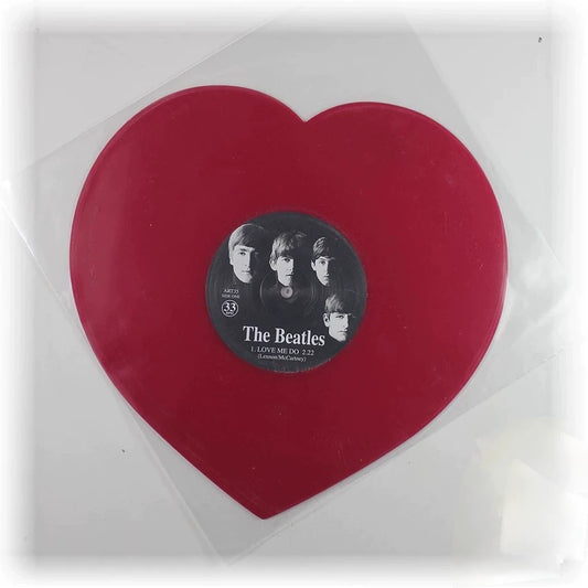 The Beatles – Love Me Do Heart-Shaped Red Vinyl — front view
