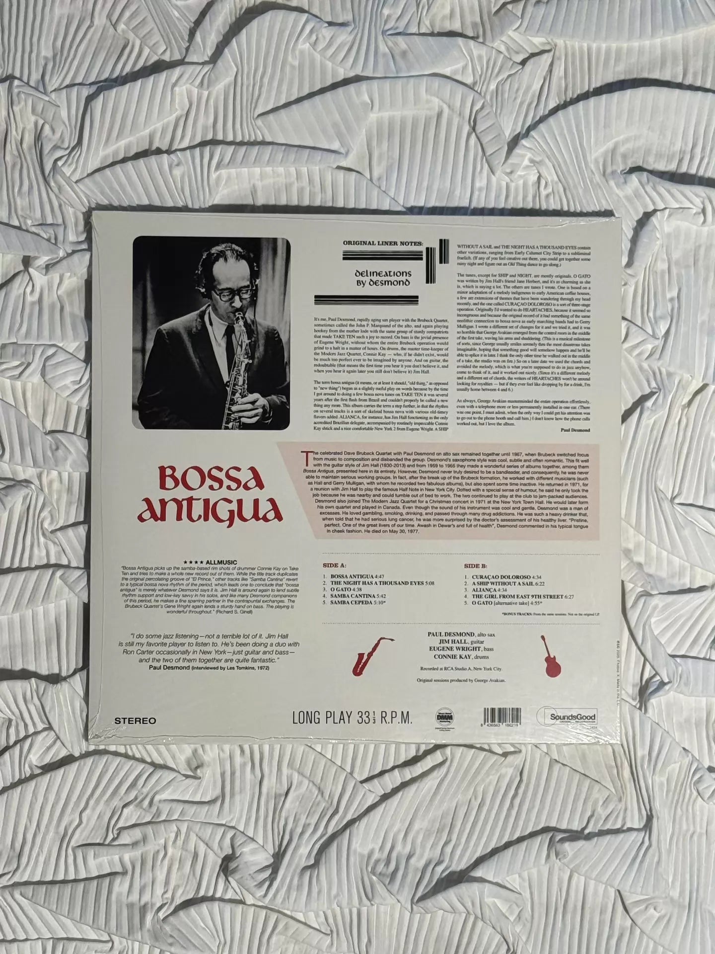 Paul Desmond – Bossa Antigua – Limited 180g Vinyl (LP)
