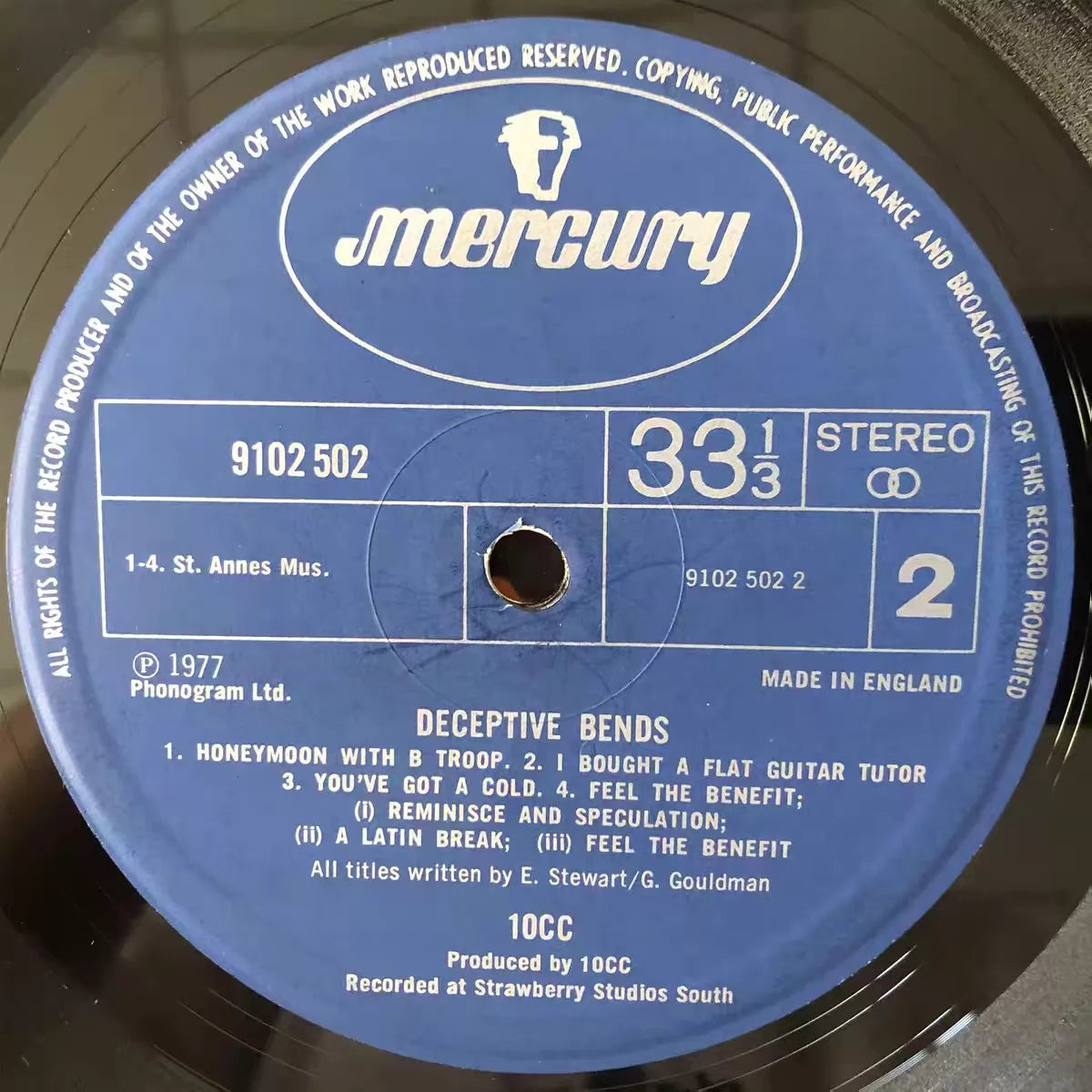 10cc – Deceptive Bends; actual item detail
