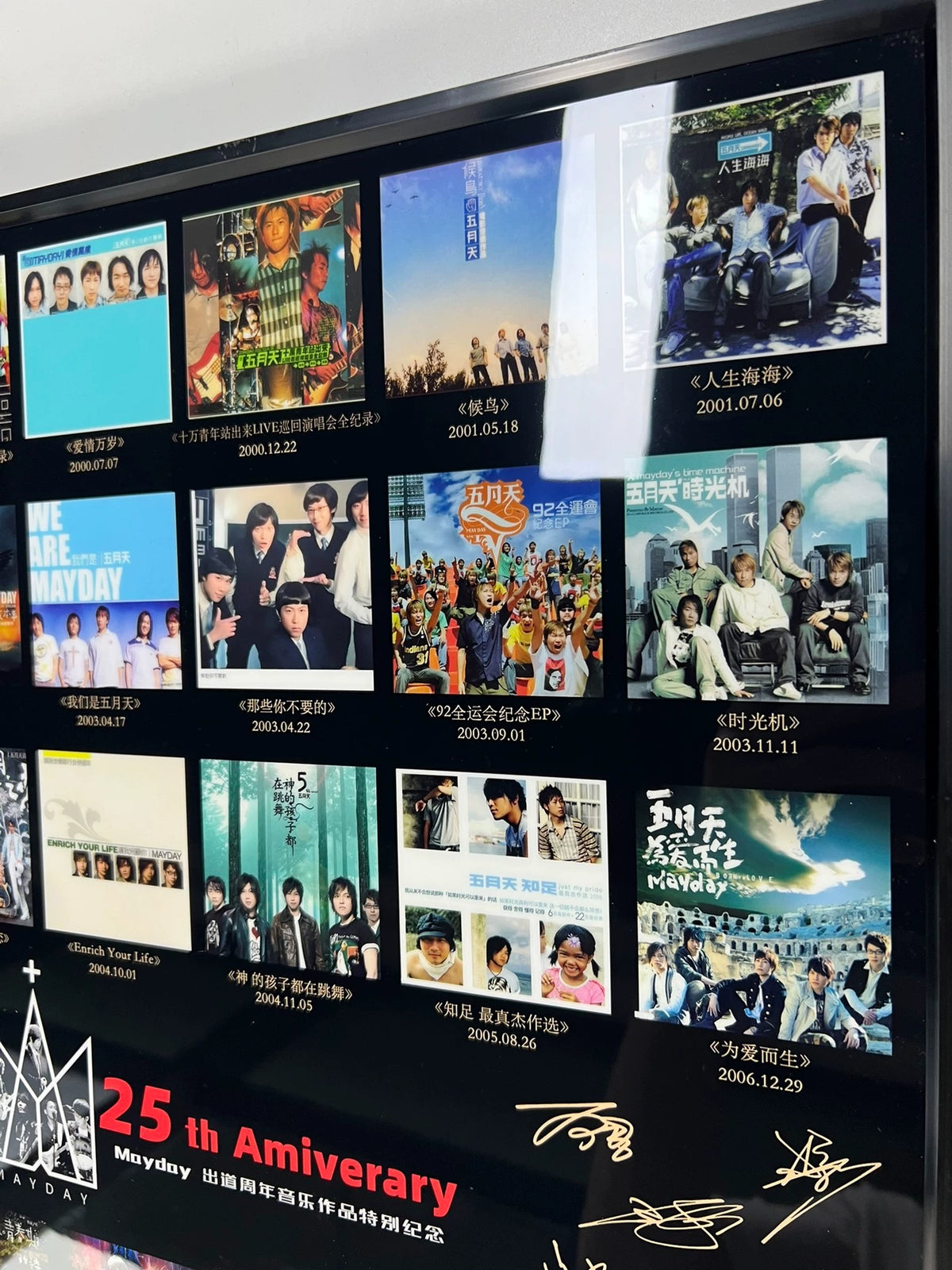 Mayday – 25th Anniversary Discography – Framed Collector Poster – actual item photograph 7
